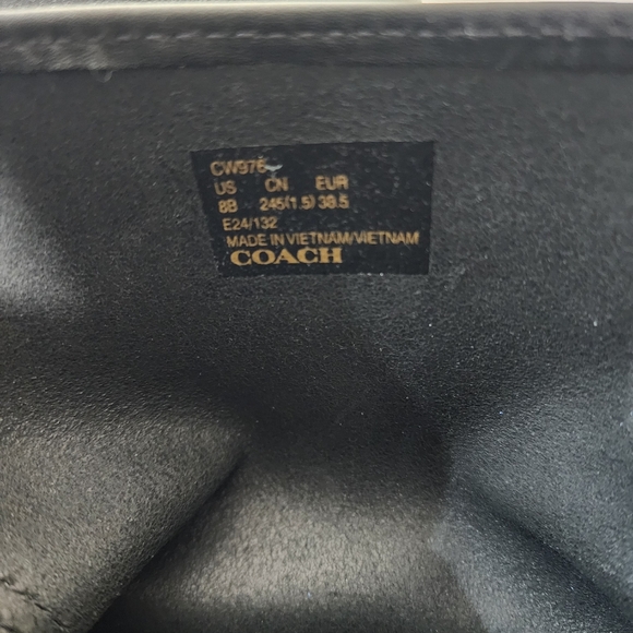 Coach Black Leather Engineer Moto Ankle Boots Buckle Straps Relaxed Slouchy 8 - Picture 7 of 12